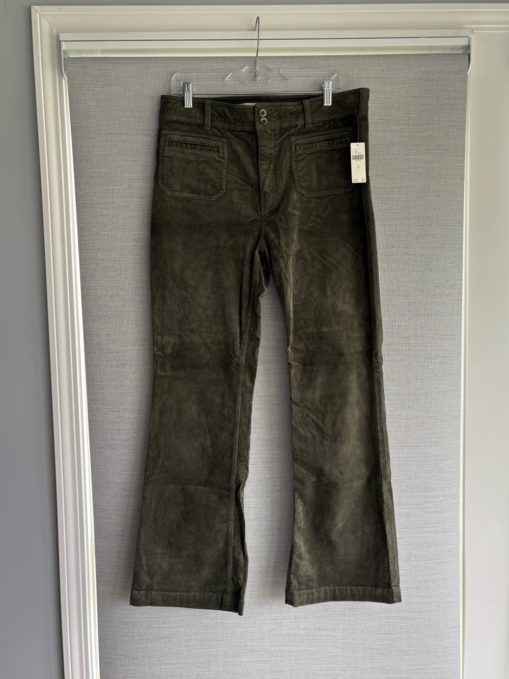 NWT Anthropologie Pilcro Olive Green Corduroy Boot Cut Pants